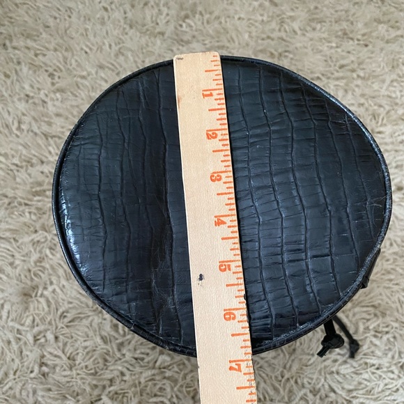 Vintage Jennifer graham leather Drawstring bucket Bag, black - Picture 4 of 16